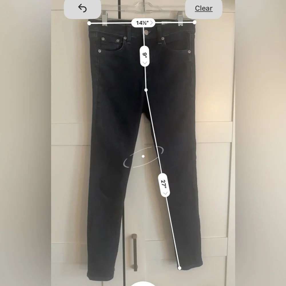 rag & bone skinny jeans size 26 dark wash color indigo minimalist chic classic